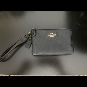 Coach double zip wristlet